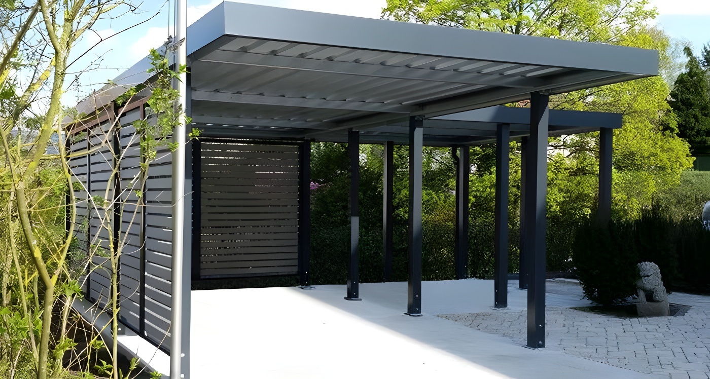 Хай-тек автонавес из поликарбоната для машин Односкатный навес над крыльцом из поликарбоната